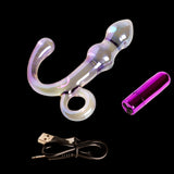 Orchid Pulse Glass Toy with Removable Bullet Vibe - Our Erotic Journey