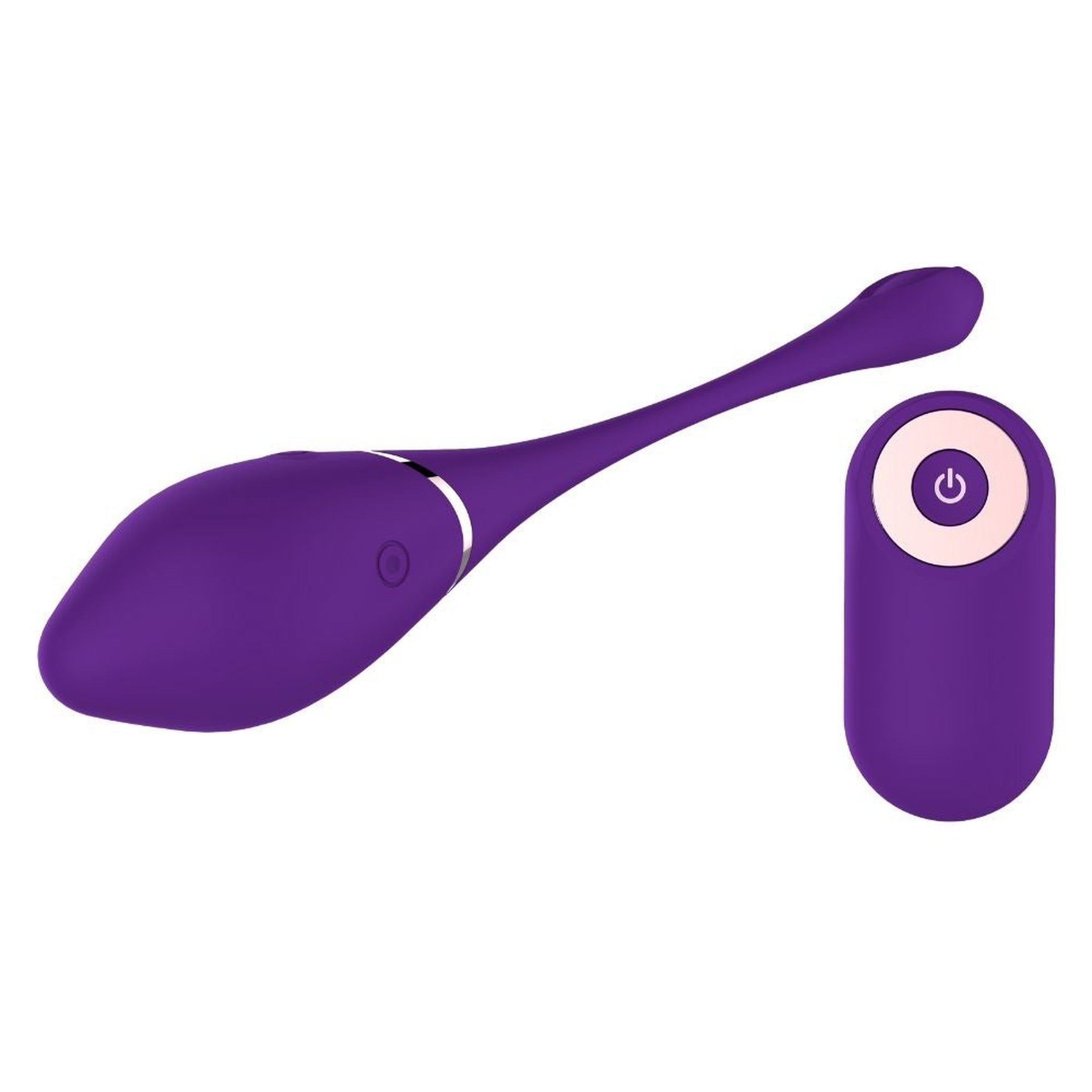 Ovum Rechargeable Purple Plum Silicone Egg Vibe Sublime Diagonal Left