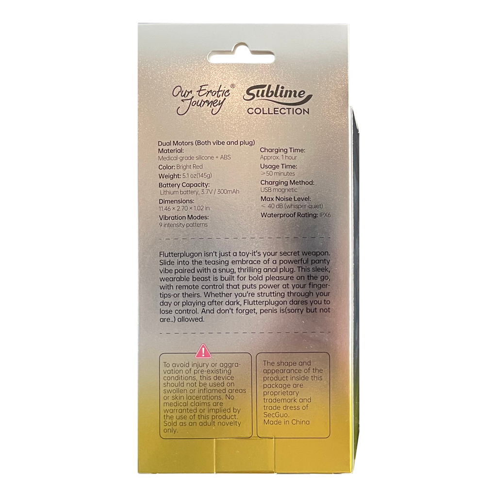 Flutter PlugOn Wearable Panty Vibe & Anal Plug with Penis Access - Our Erotic Journey