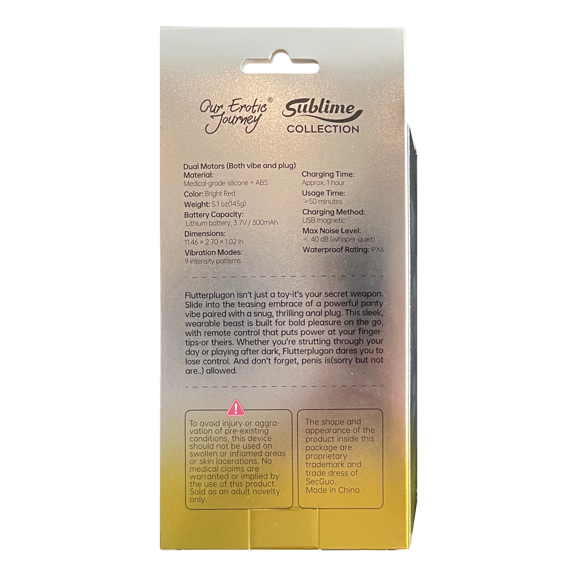 Flutter PlugOn Wearable Panty Vibe & Anal Plug with Penis Access - Our Erotic Journey