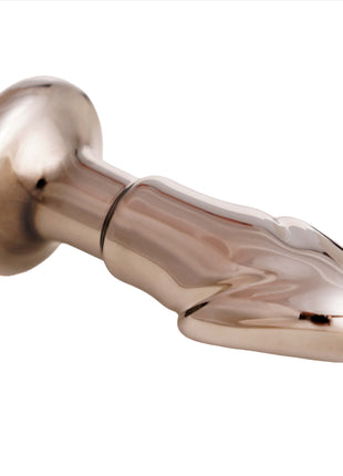 Black Opal Anal Glass Toy with Rechargeable Vibrator