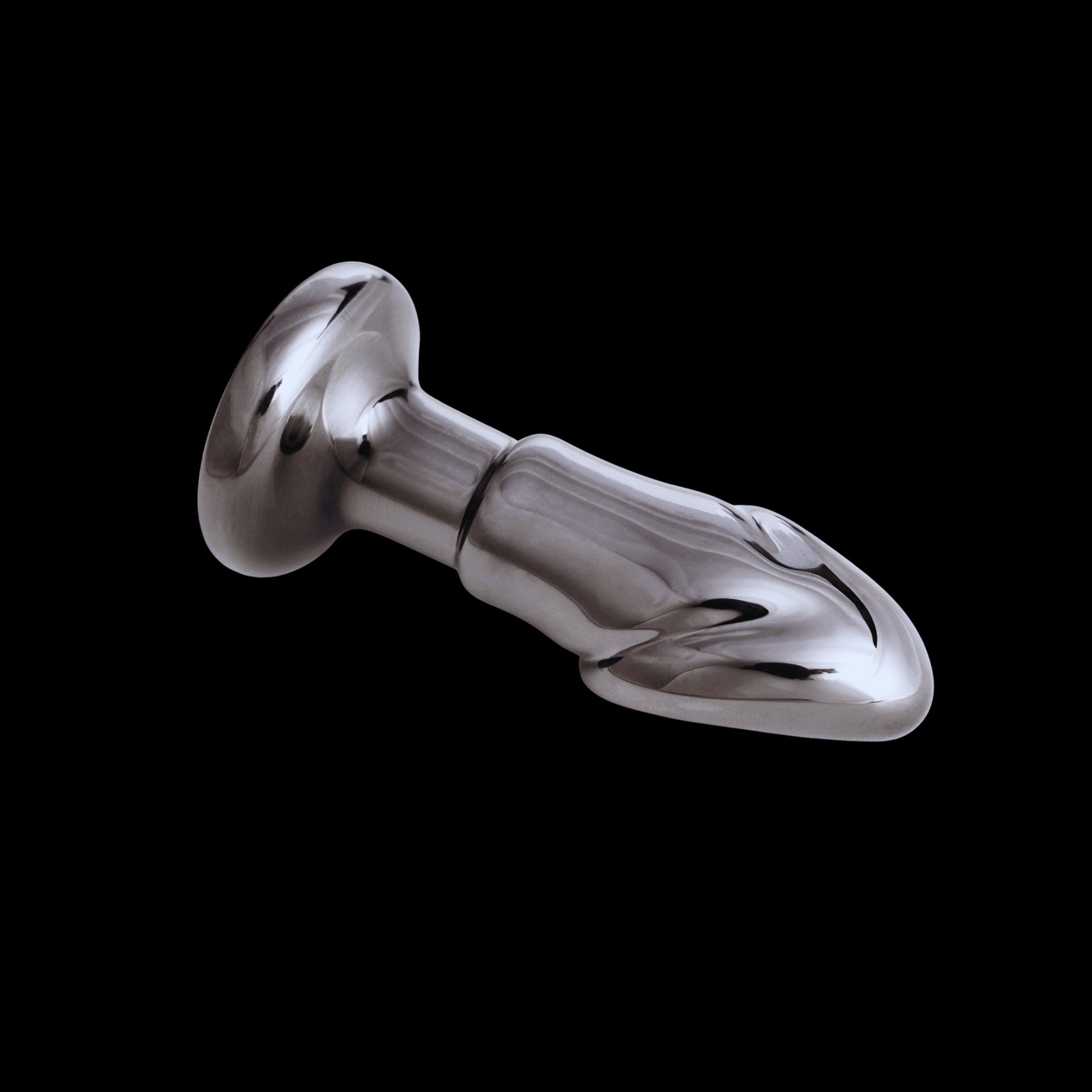 Black Opal Anal Glass Toy with Rechargeable Vibrator Valentines