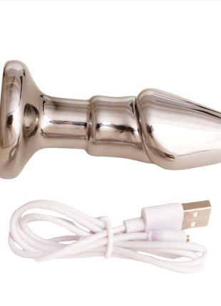 Black Opal Anal Glass Toy with Rechargeable Vibrator