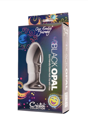Black Opal Anal Glass Toy with Rechargeable Vibrator
