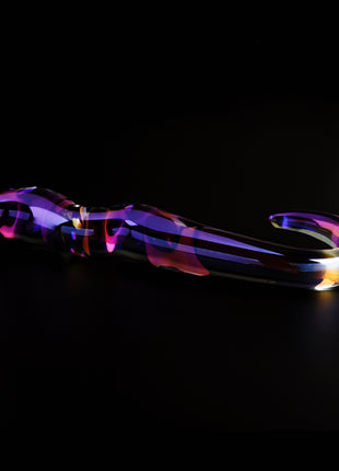 Blue Flame Curved Glass Dildo