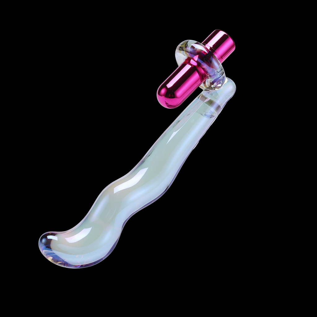 Twilight Glow Glass Dildo and Clitoral Vibrator