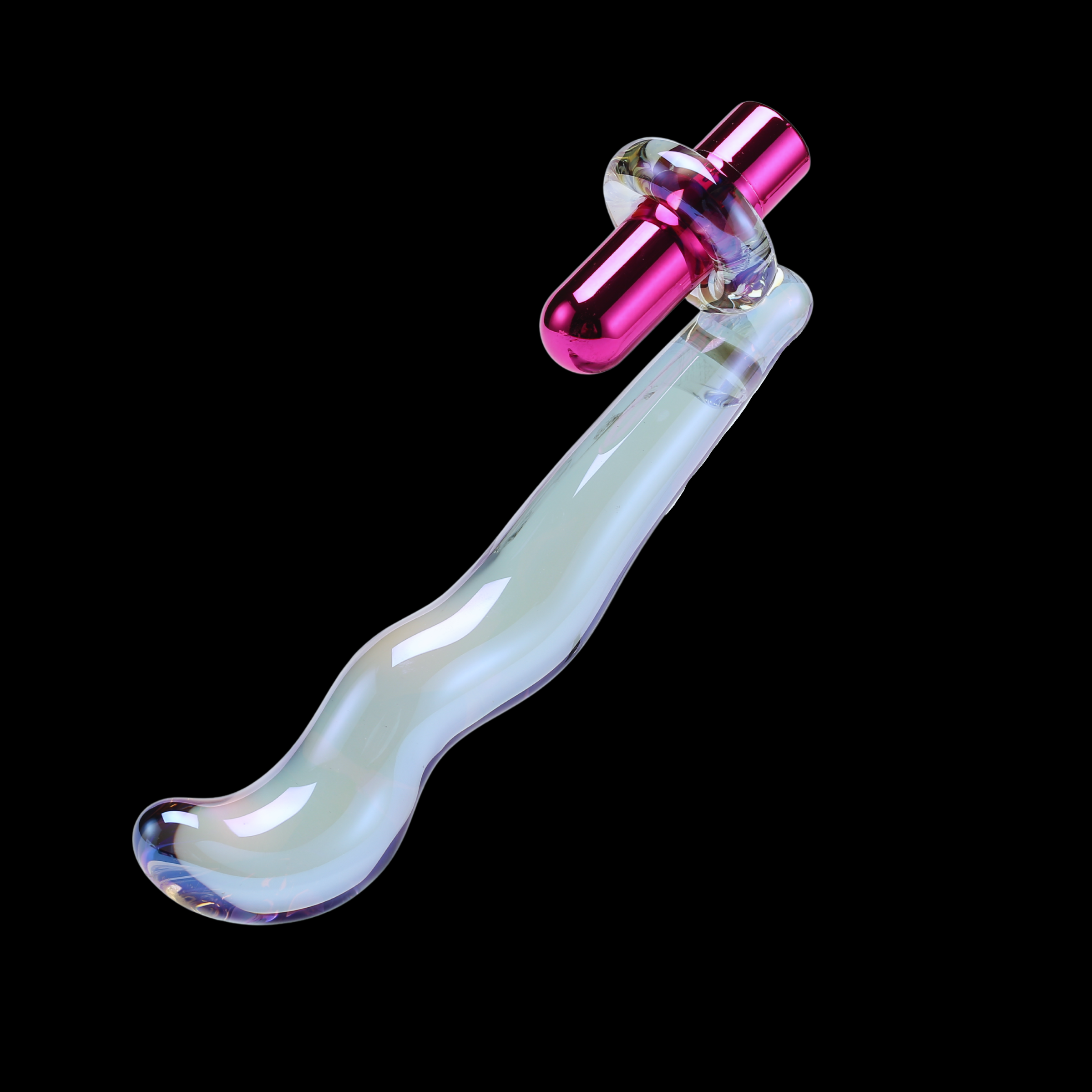 Twilight Glow Glass Dildo and Clitoral Vibrator