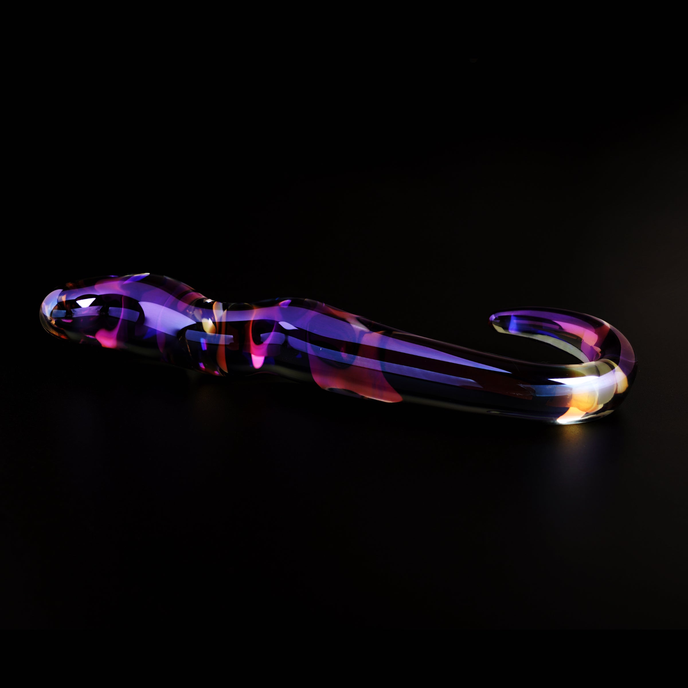 Blue Flame Curved Glass Dildo - Our Erotic Journey