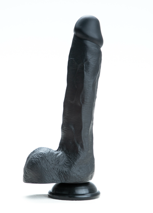 Deep Reach 10 inch Black Long Dong with Suction Cup