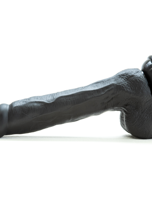 Deep Reach 10 inch Black Long Dong with Suction Cup