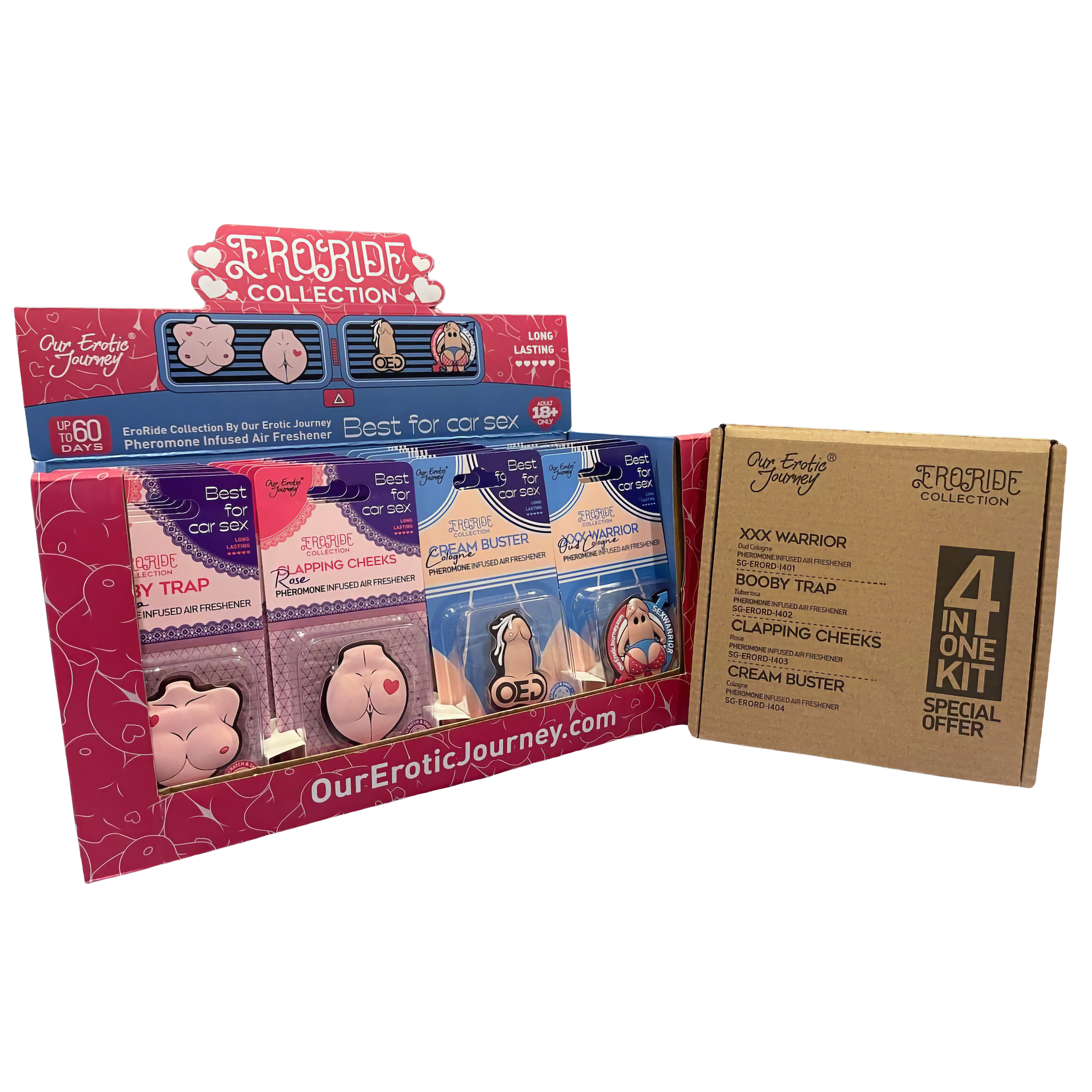 Eroride Phermone Infused Air Freshner-4 in 1 Kit - Our Erotic Journey