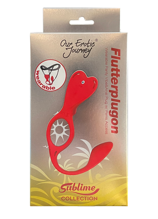 Flutterplugon Wearable Panty Vibe & Anal Plug with Penis Access