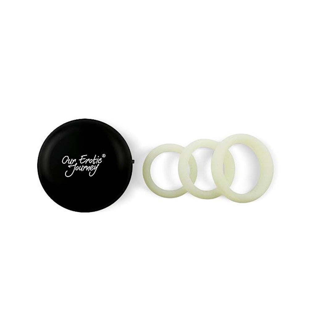 Go Glow Cock Rings-3 Sizes - Our Erotic Journey