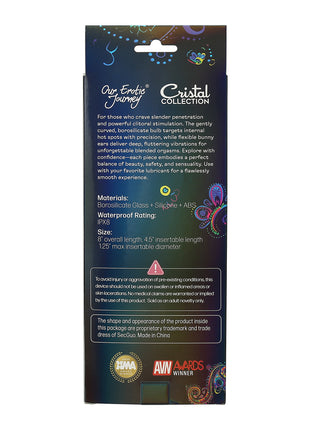 Heavenly Tickler Glass Rabbit Vibrator Valentines