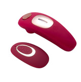 Remi 15-Function Rechargeable Remote Control   Suction Panty Vibe - Red