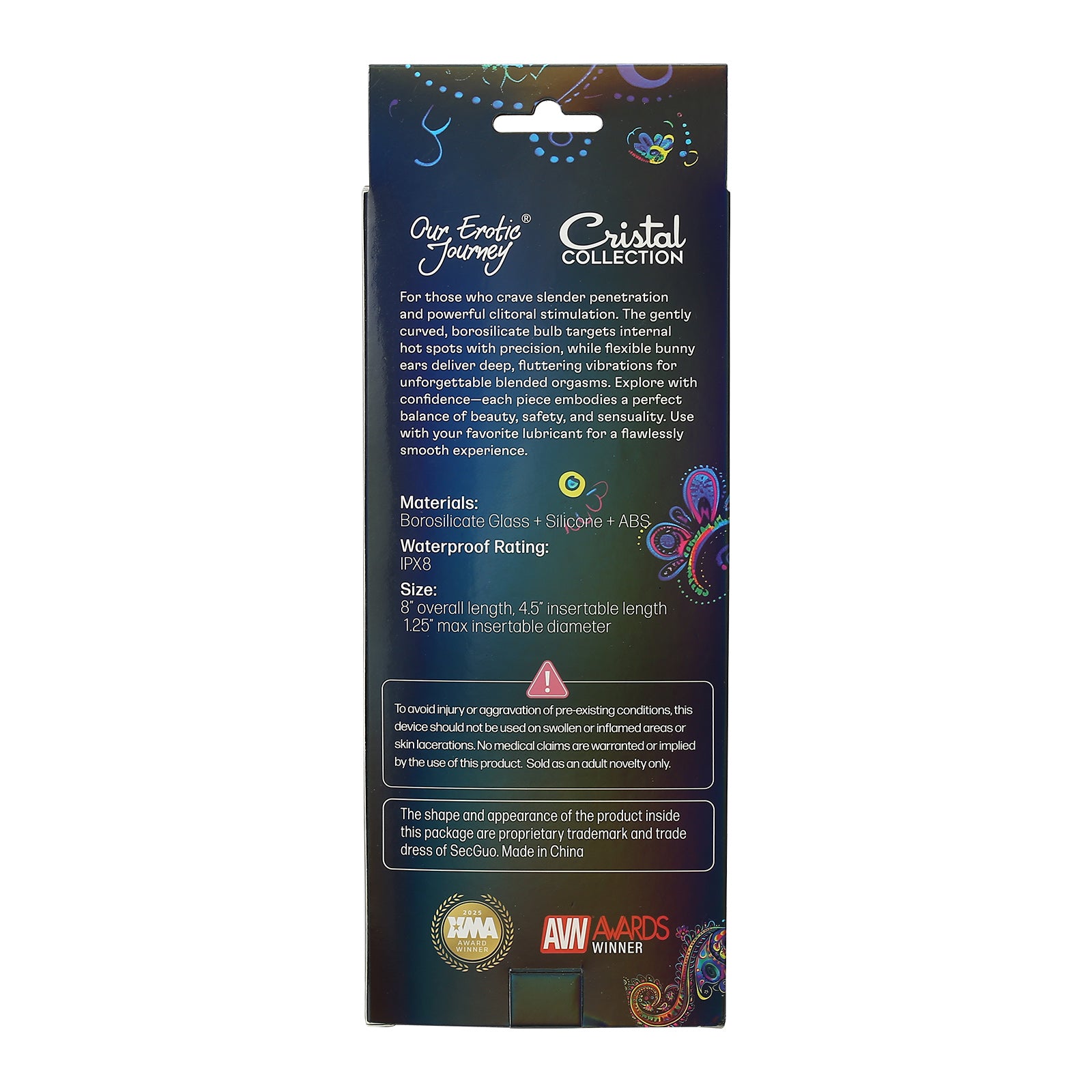 Heavenly Tickler Glass Rabbit Vibrator
