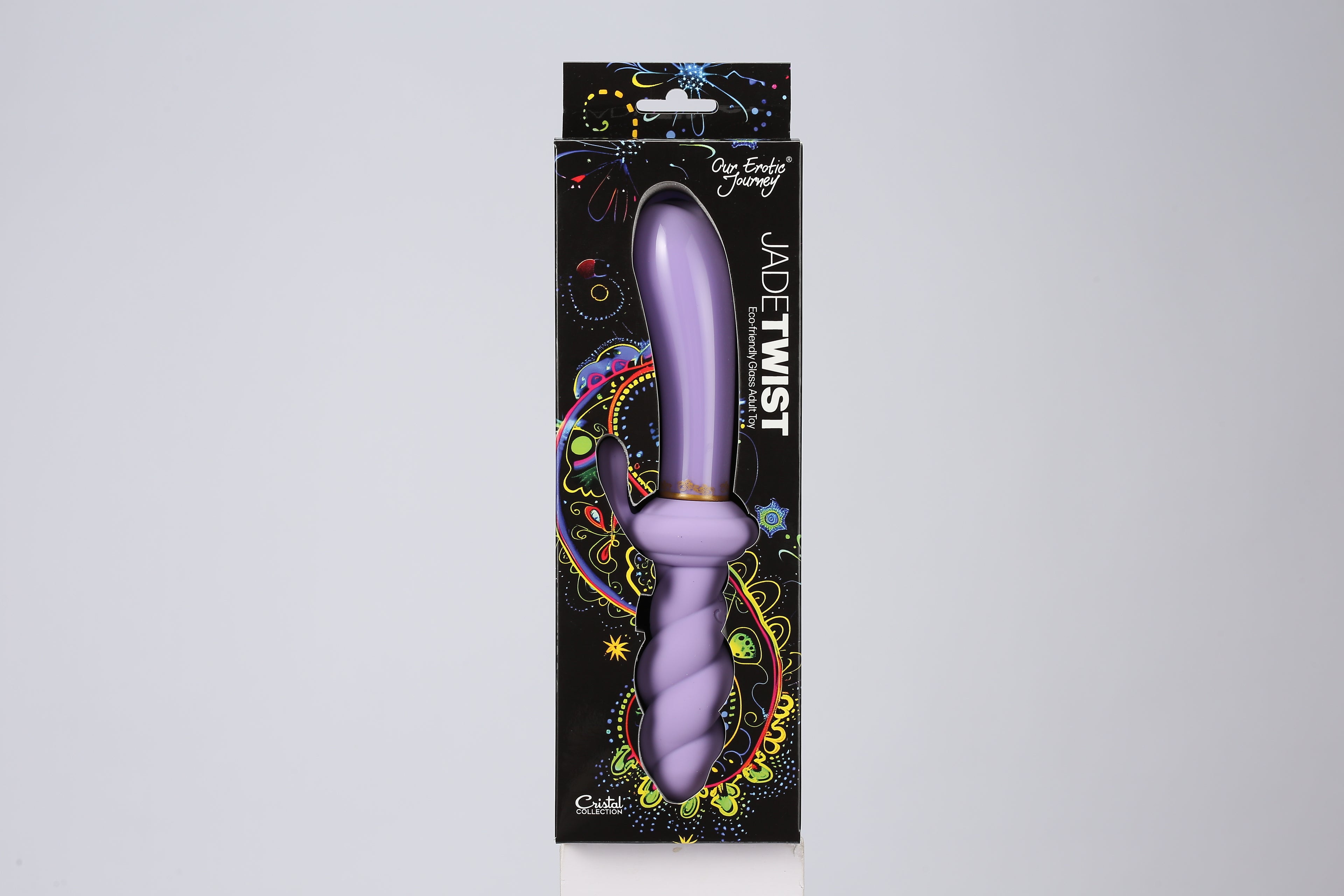Jade Twist Glass Dildo Rabbit Vibrator