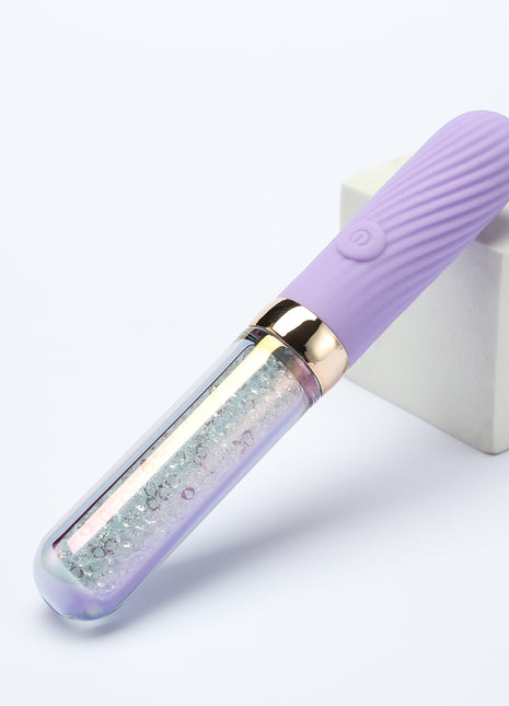 Diamond Glitter Glass Clitoral Vibrator