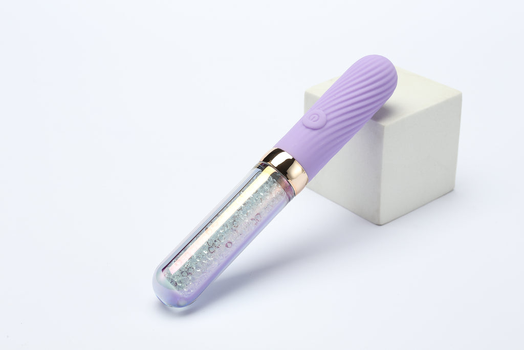 Diamond Glitter Glass Clitoral Vibrator