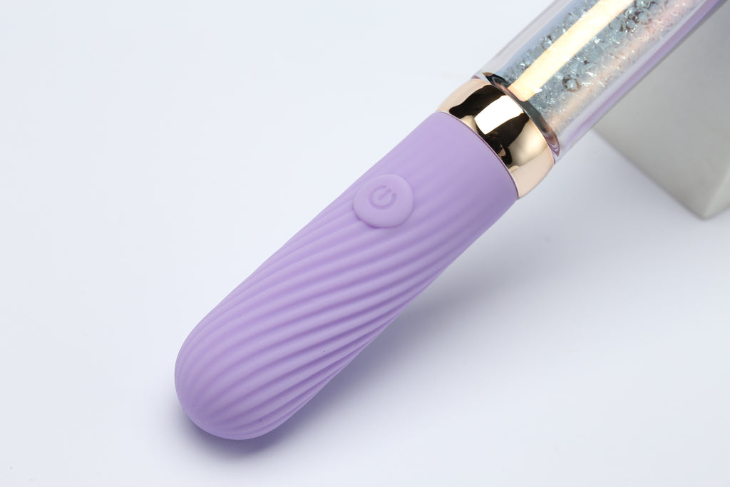 Diamond Glitter Glass Clitoral Vibrator