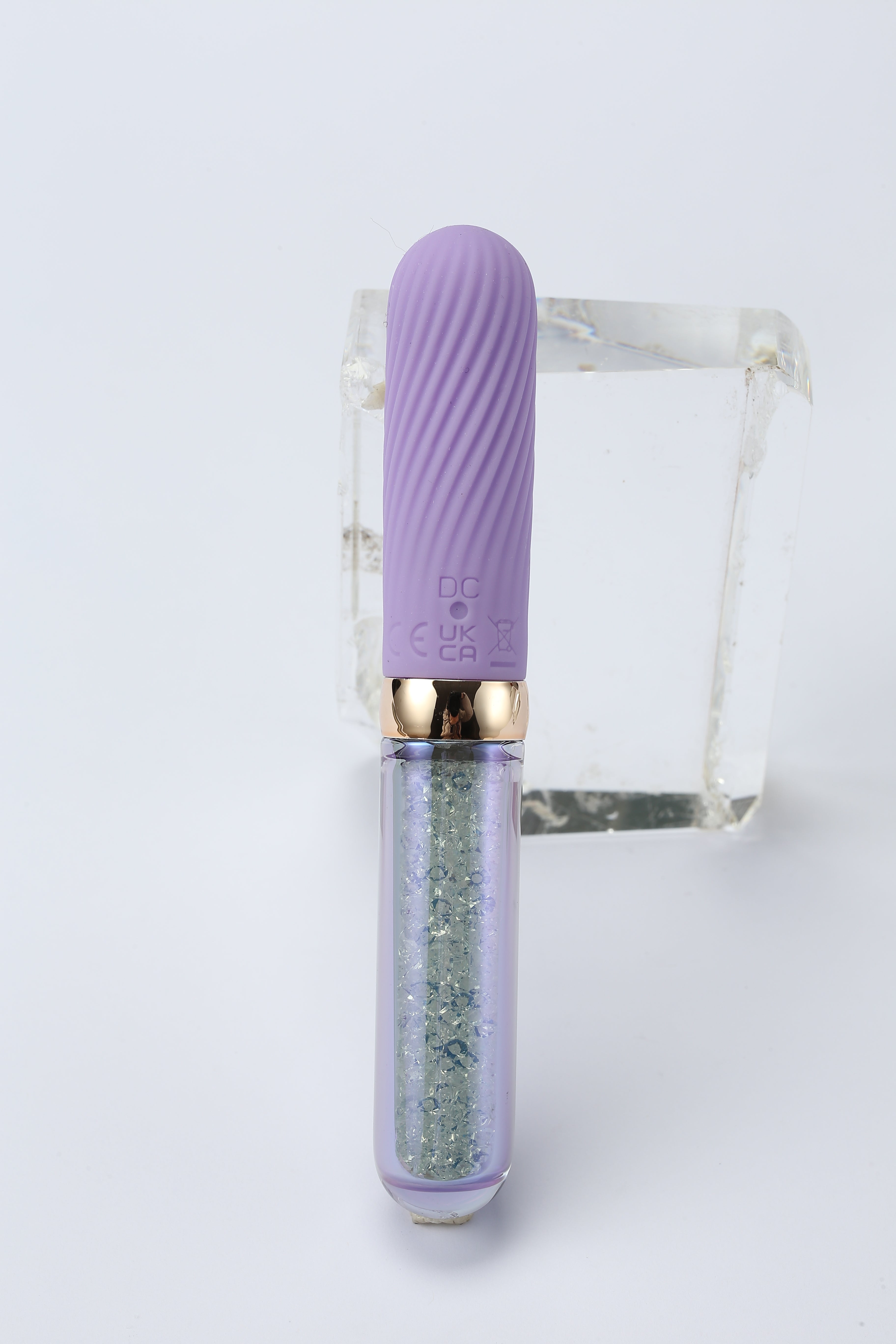 Diamond Glitter Glass Clitoral Vibrator