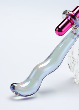 Twilight Glow Glass Dildo and Clitoral Vibrator