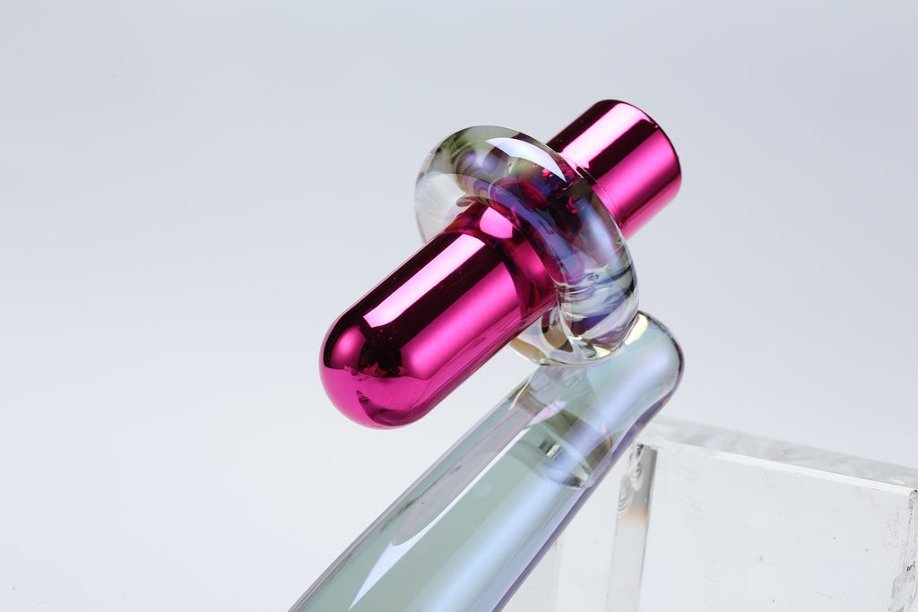 Twilight Glow Glass Dildo and Clitoral Vibrator