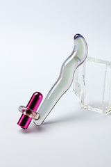 Twilight Glow Glass Dildo and Clitoral Vibrator