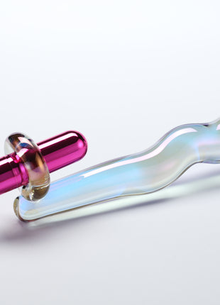 Twilight Glow Glass Dildo and Clitoral Vibrator