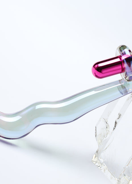Twilight Glow Glass Dildo and Clitoral Vibrator