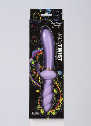 Jade Twist Glass Dildo Rabbit Vibrator