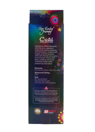 Jade Twist Glass Dildo Rabbit Vibrator