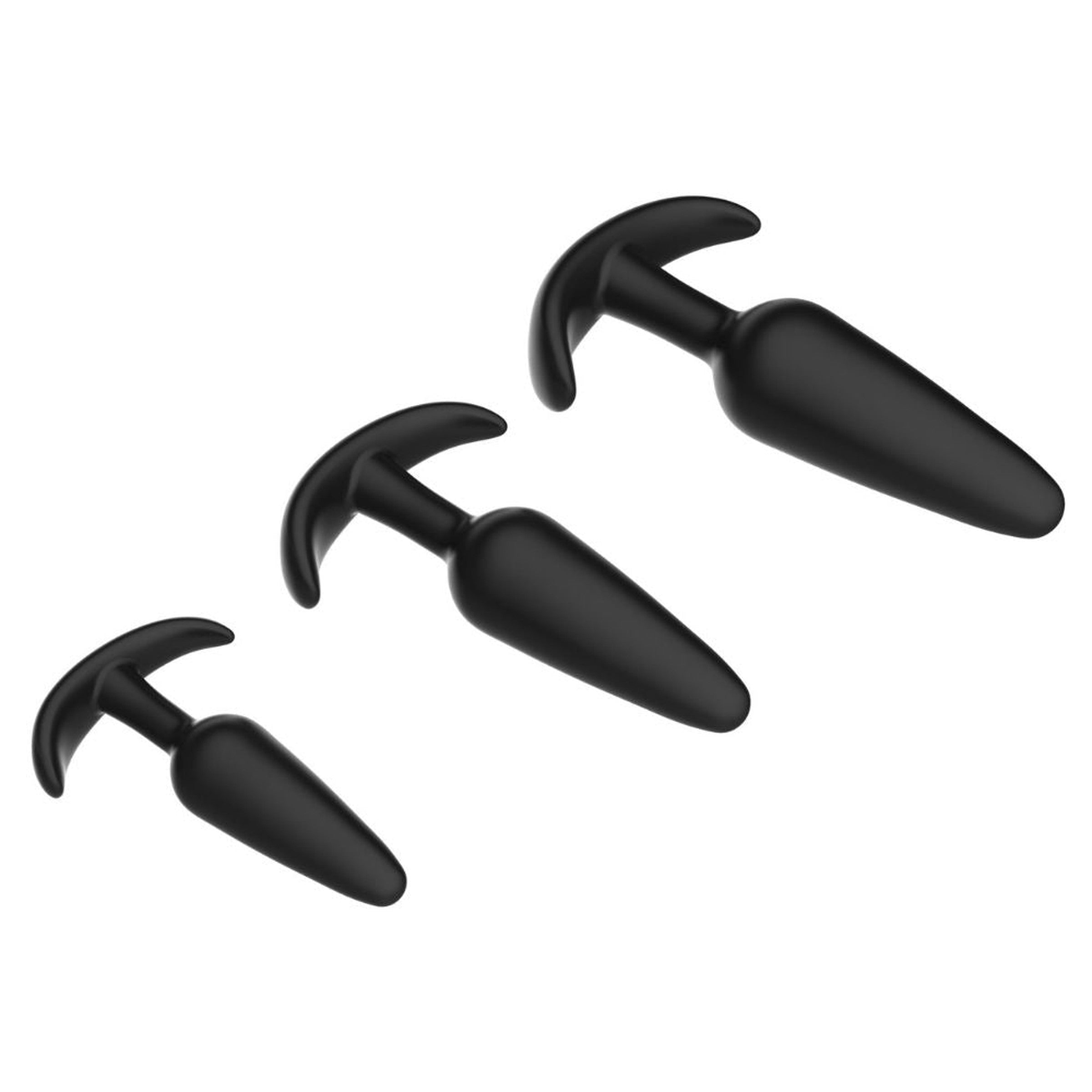 Level Up Anal Trainers 3 Piece Silicone Anchor Set Curious Down