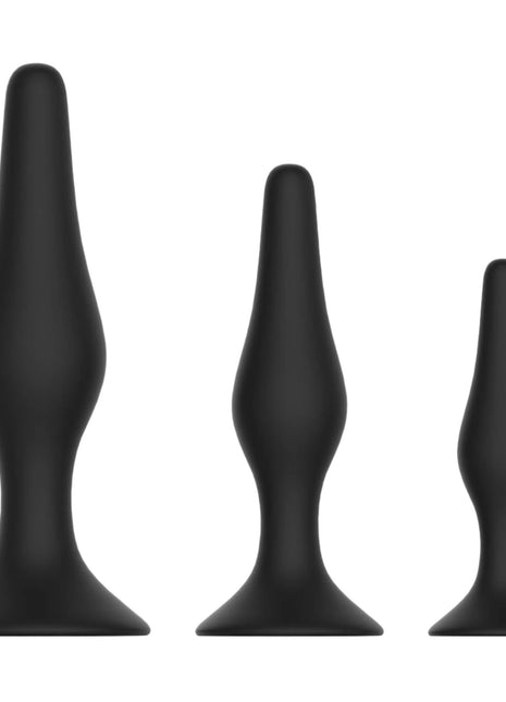 Level Up II Anal Trainers 3 Piece Silicone Suction Set