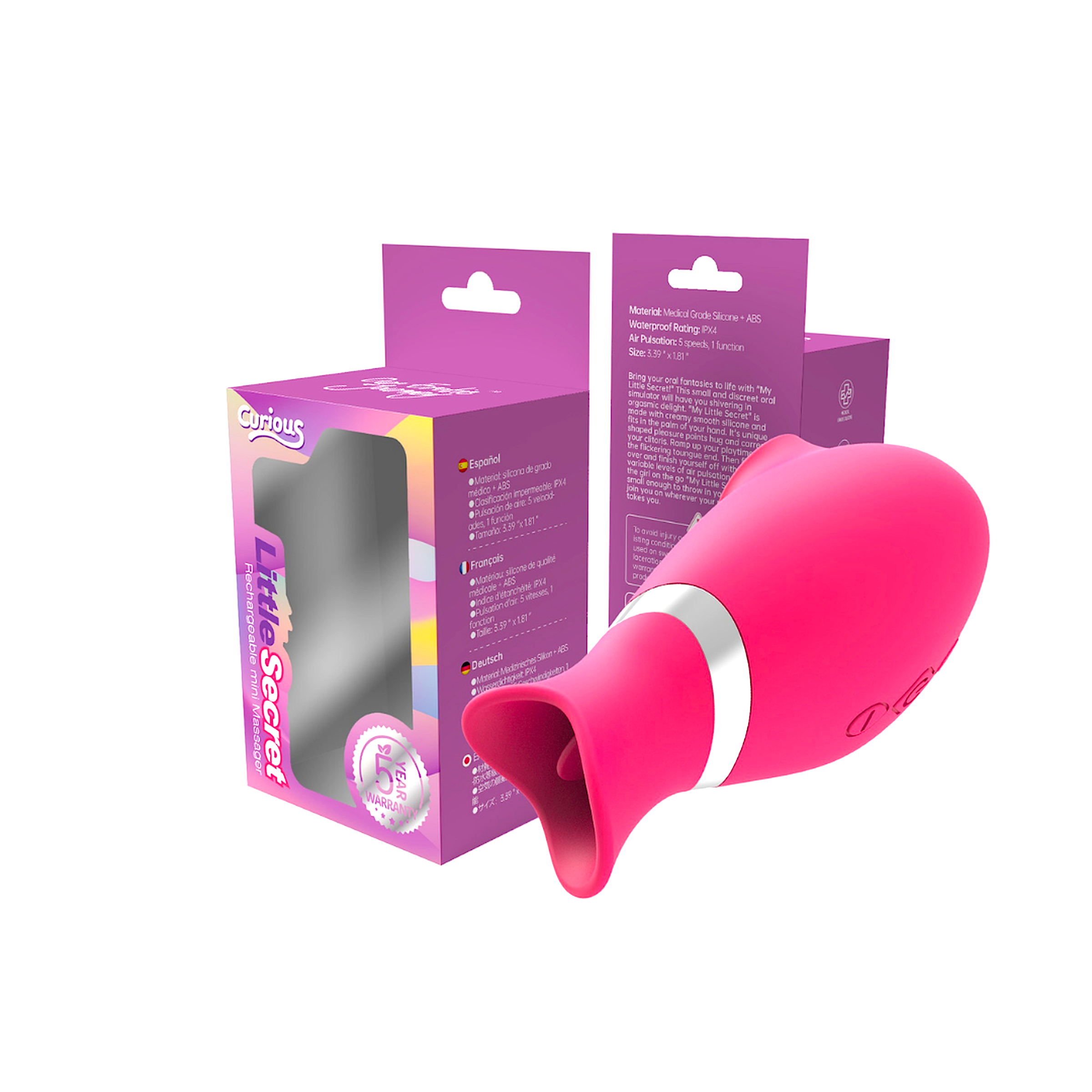 Little Secret Dual Action Air Suction Mini Massager - Our Erotic Journey