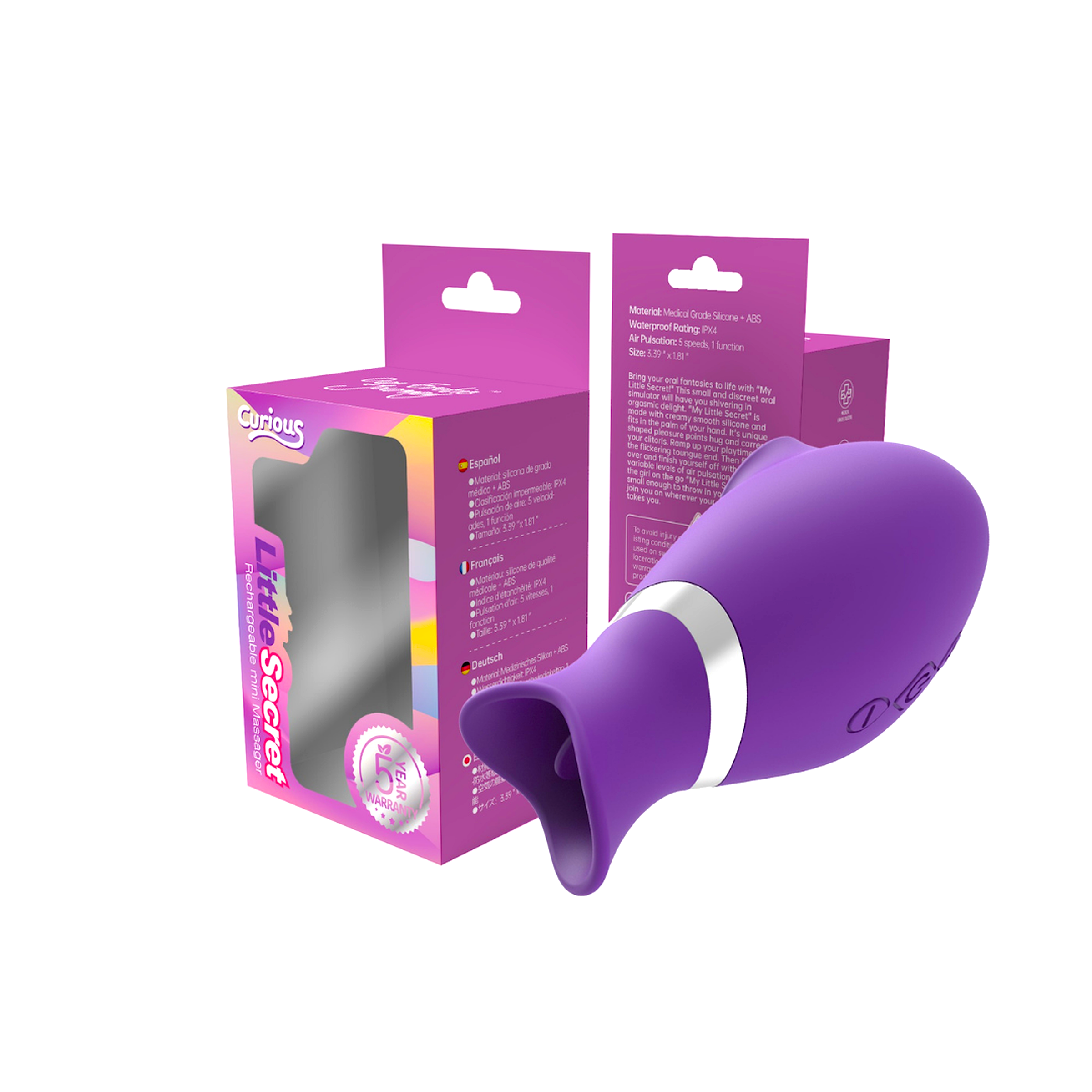 Little Secret Dual Action Air Suction Mini Massager - Our Erotic Journey