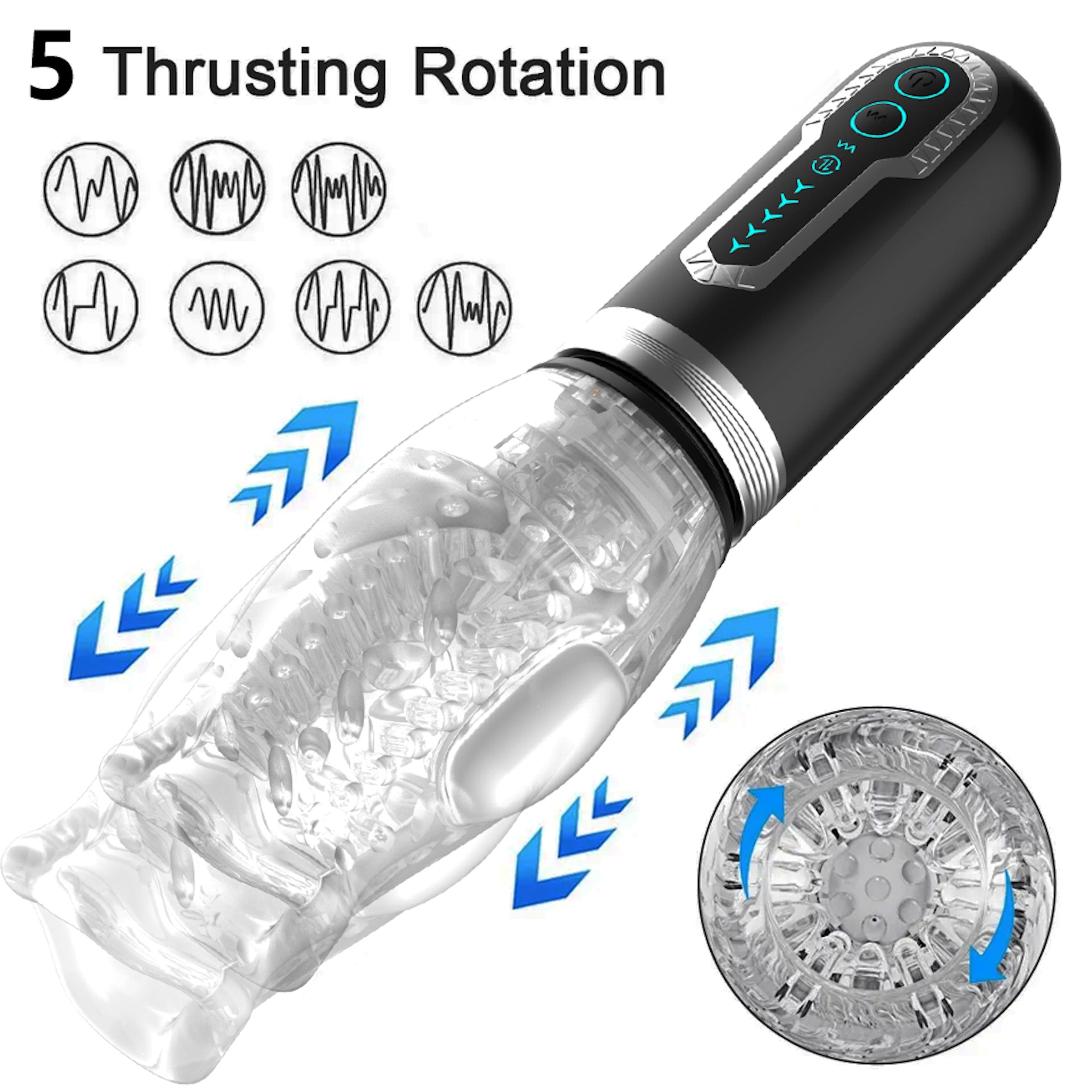 Make Me Cum Rose! Auto Thrusting, Rotating & Vibrating Masturbator-Early Bird Offer-Last Few On Early Bird!