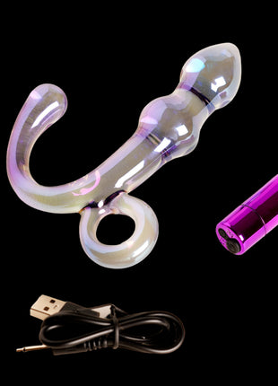 Orchid Pulse Glass Toy with Removable Bullet Vibe