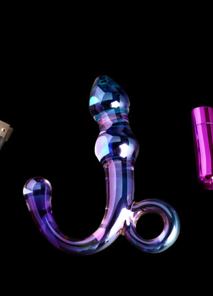 Orchid Pulse Glass Toy with Removable Bullet Vibe