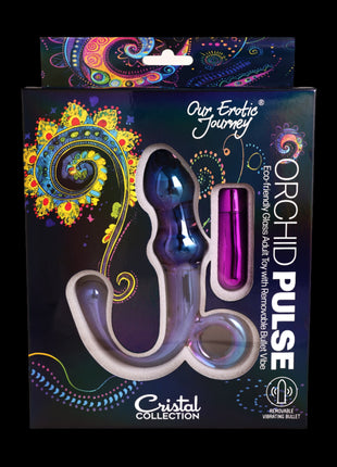 Orchid Pulse Glass Toy with Removable Bullet Vibe
