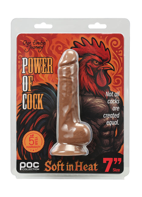 Power of Cock #2-Dual Density Realistic 7 inch Dildo-Dark Caramel