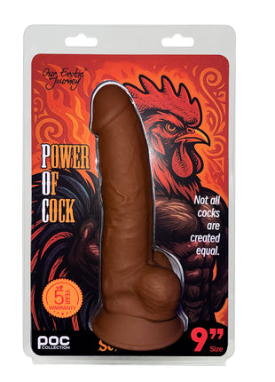 Power of Cock #7-Dual Density Realistic 9 inch Dildo-Brown