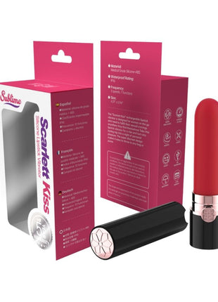 Scarlett Kiss Silicone Lipstick Vibrator Sublime Package