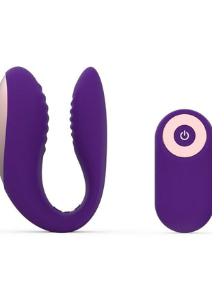 Sec Duo Rechargeable Plum Purple Silicone Couples Vibe Sublime Front