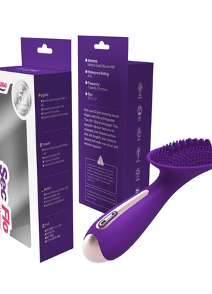 Sec Flo Plum Purple Silicone Clitoral Massager Sublime Package