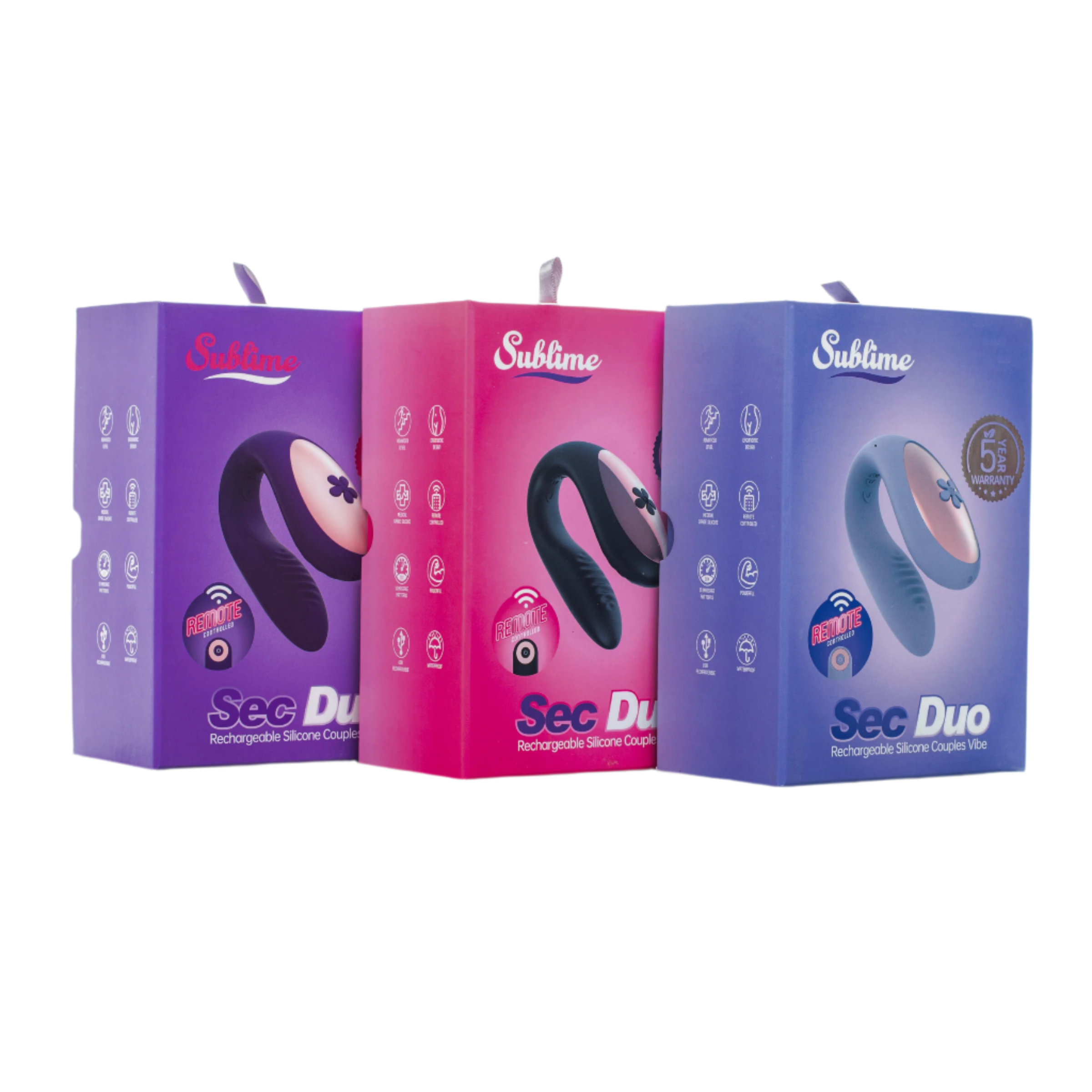 Sec Duo Rechargeable Silicone Clitoris Vibrator for Couples  OEJ
