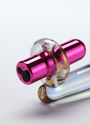 Twilight Glow Glass Dildo and Clitoral Vibrator