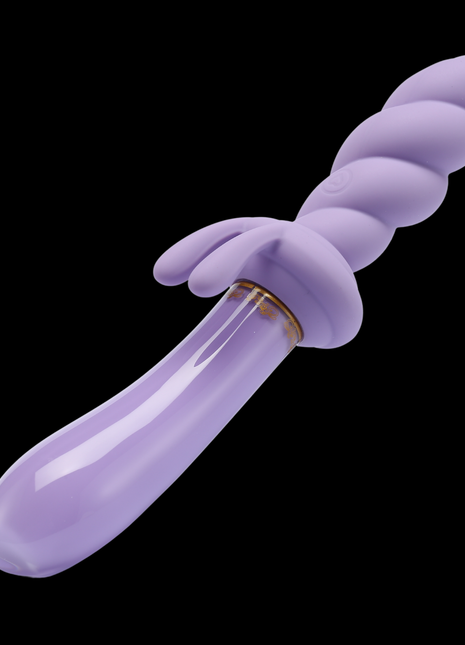 Jade Twist Glass Dildo Rabbit Vibrator Valentines