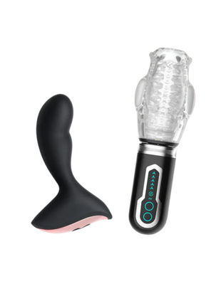 Men's BOGO Male Rose Masturbator and Prostate Massager