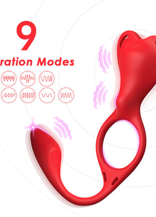 Couples Bogo Bundle - Rose Vibrator & Duo Function Cock Ring Massager